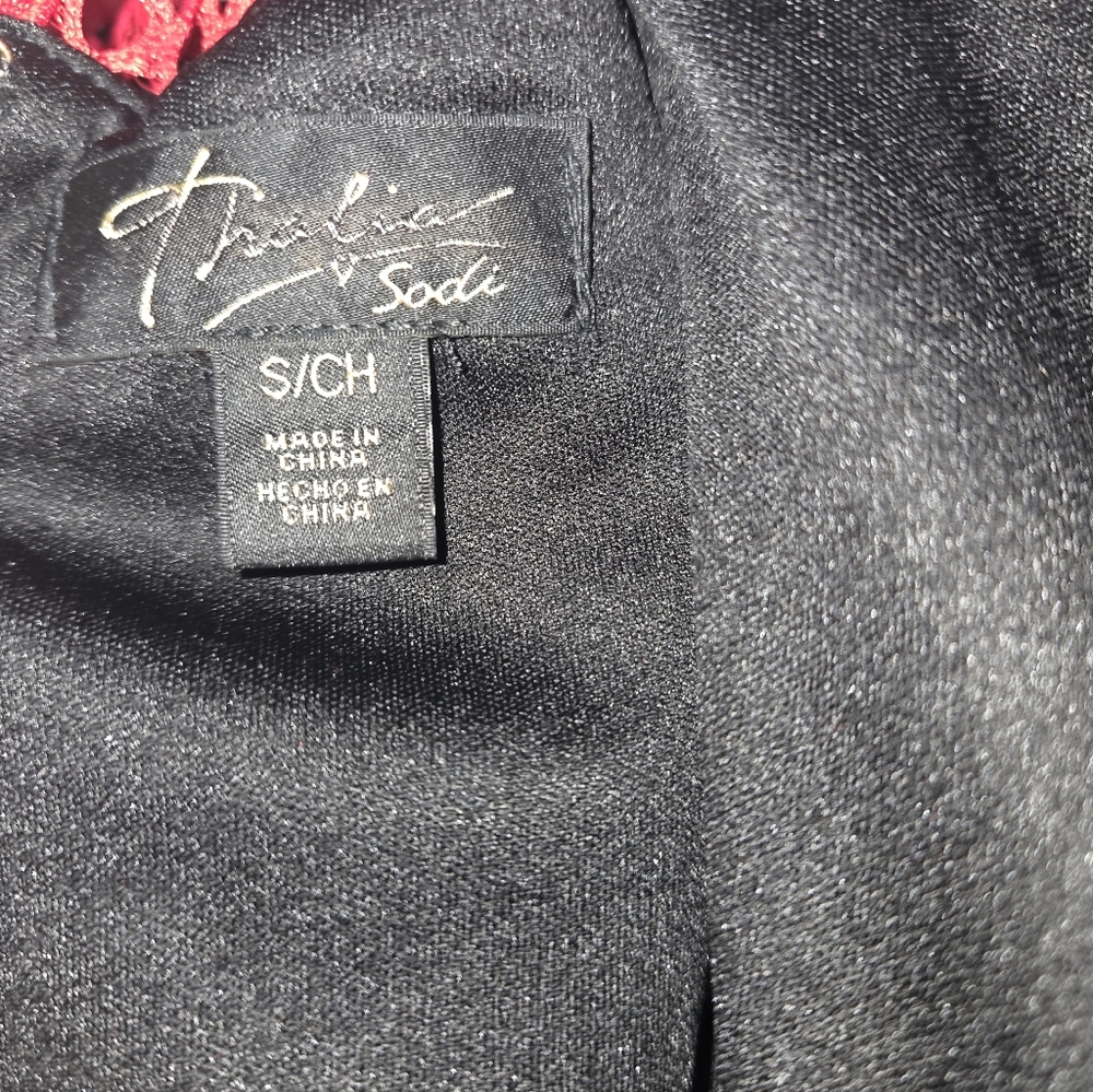 Thalia Sodi Red Lace Midi Dress Small - Picture 10 of 15